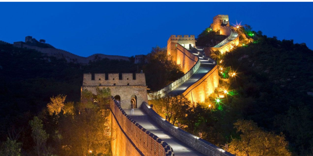 visting the great wall of China