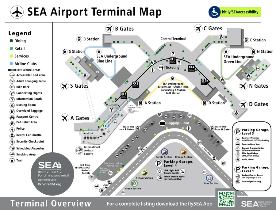 Seattle to Beijing SEA-Terminal-Map