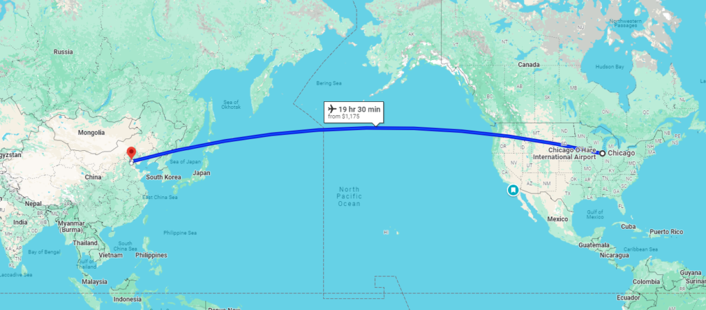 Chicago to Beijing