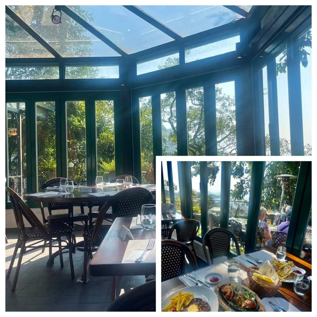 dining at Peak Lookout with stunning skyline views